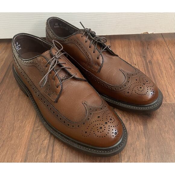 STUART MCGUIRE Ortho Vent Spring Step Leather Lace Wingtip Dress Shoes - Picture 9 of 13